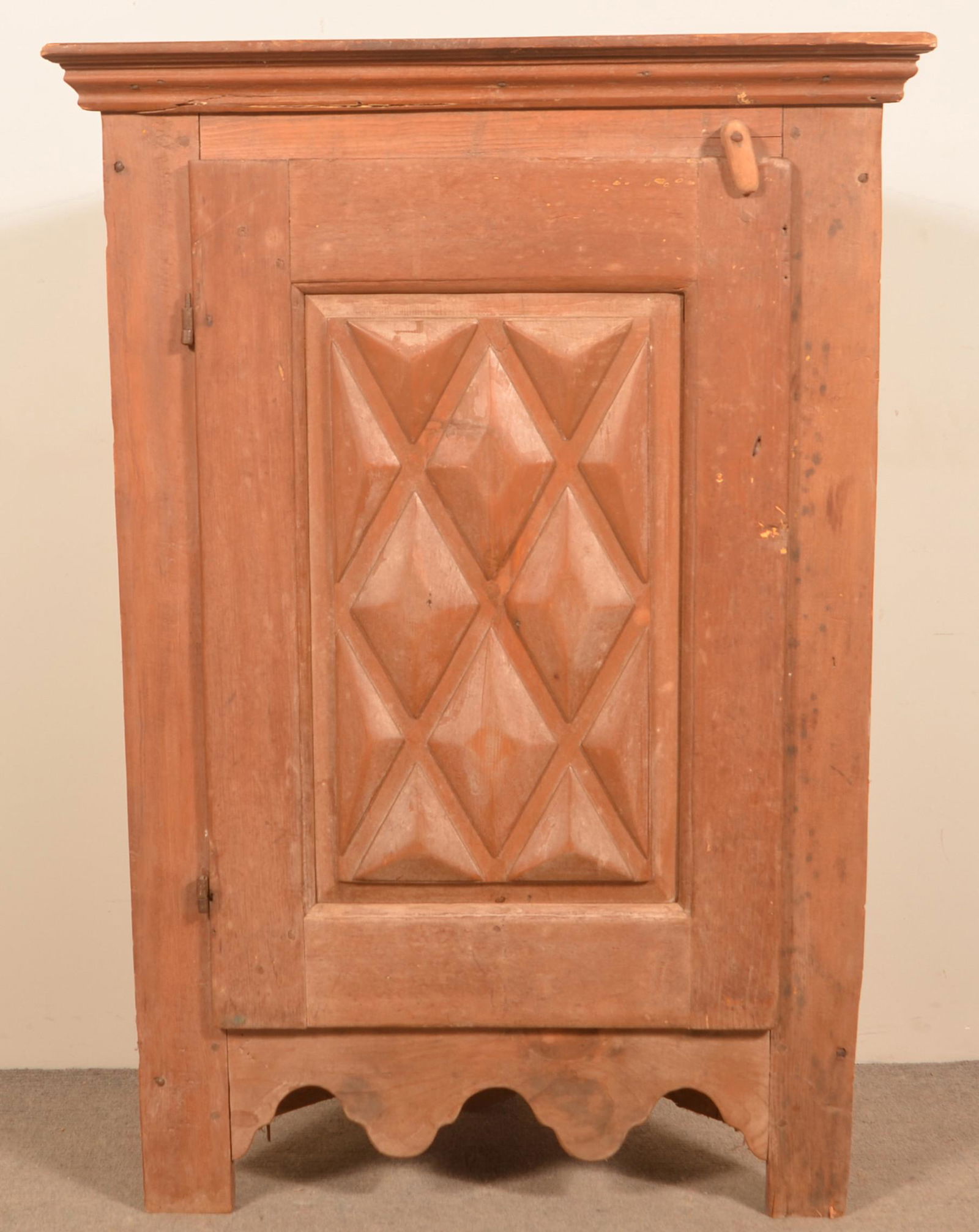 19th Century Softwood Single Part Corner Cupboard. (1 of 3)