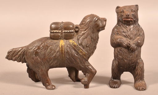 For Auction Two Antique Cast Iron Still Banks 636 On Feb 01 For Auction Two Antique Cast Iron