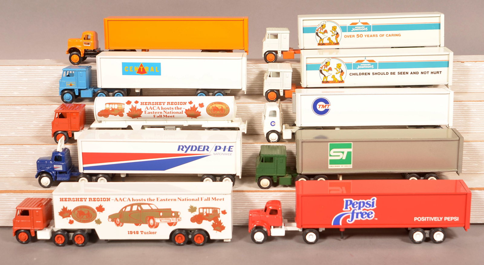 Ten Various Winross Die-cast Advertising Trucks. (1 of 1)