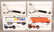2 First Gear 1960 Model B-61 Mack Tractor and Trailers.