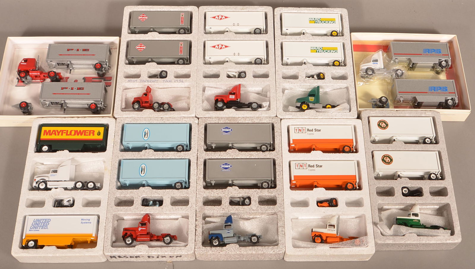 10 Various Winross Die-cast Advertising Tandem Trucks. (1 of 1)