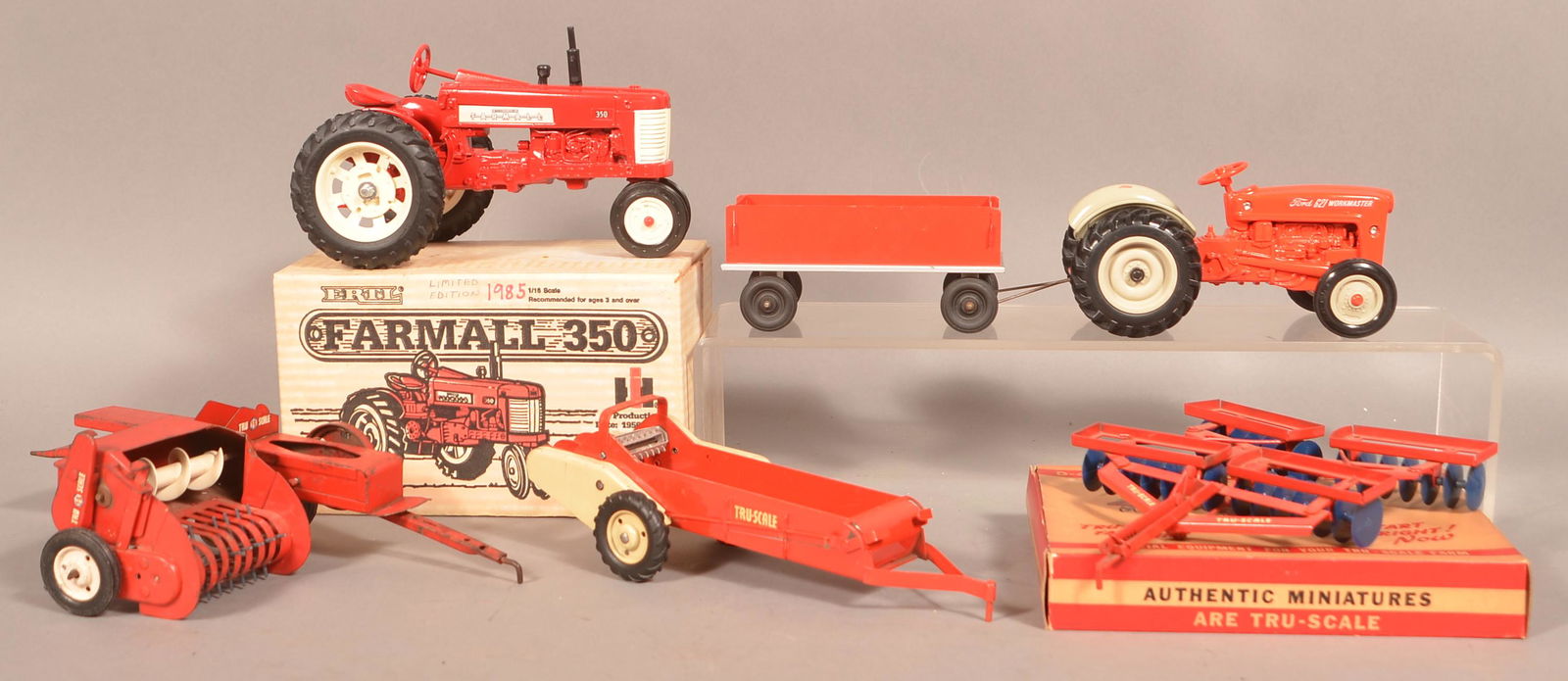 Lot of Die-cast and press steel Tractors and Access. (1 of 2)