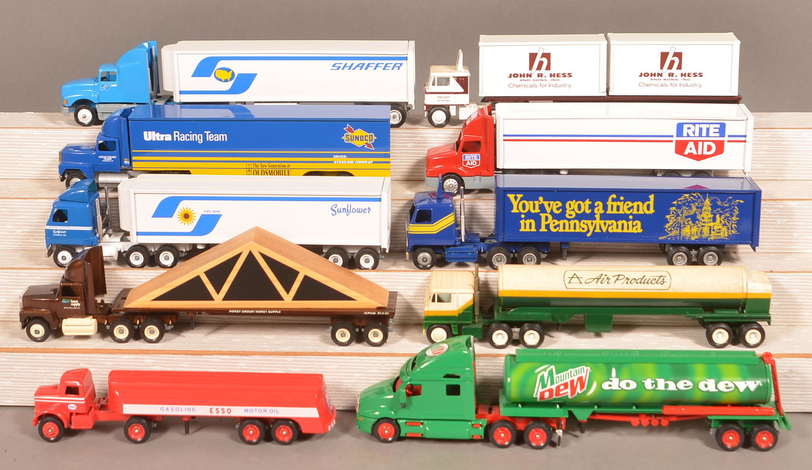 Ten Various Winross Die-cast Advertising Trucks. (1 of 1)