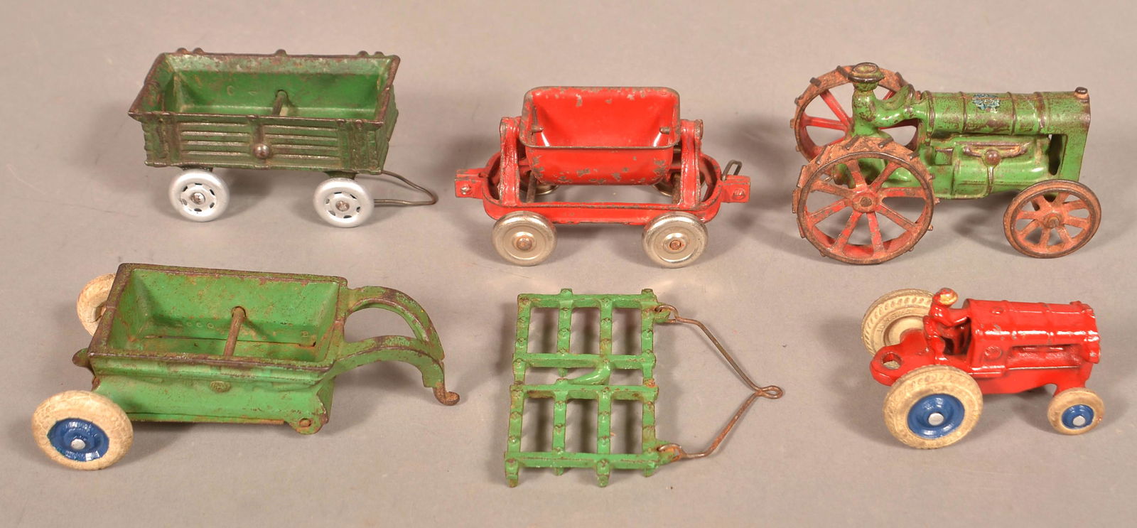 Two Arcade Cast Iron Tractors With Access. (1 of 4)