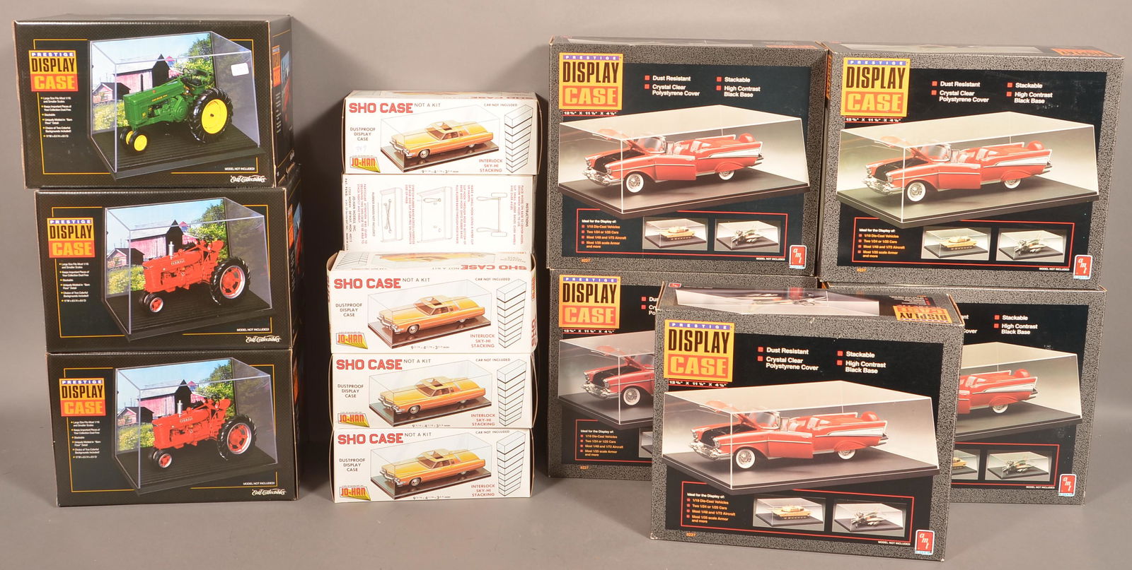 Lot of Various Toy Display Cases. (1 of 1)