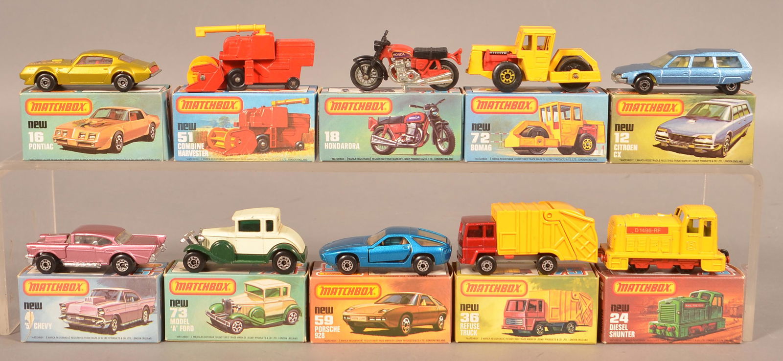 10 Lesney Matchbox Toy Vehicles in Boxes. (1 of 2)