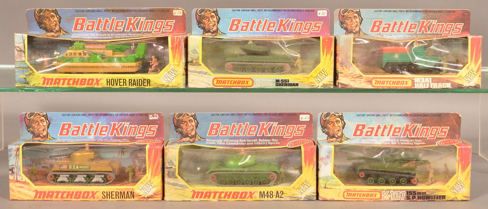 Six Matchbox Battle Kings in Original Packages. (1 of 2)