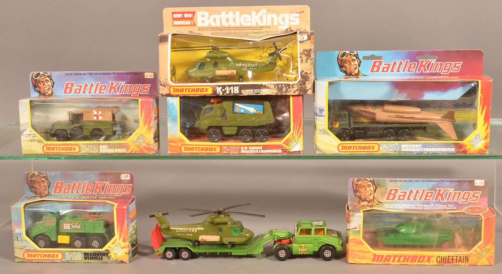 Six Matchbox "Battle Kings" in Original Packages. (1 of 2)