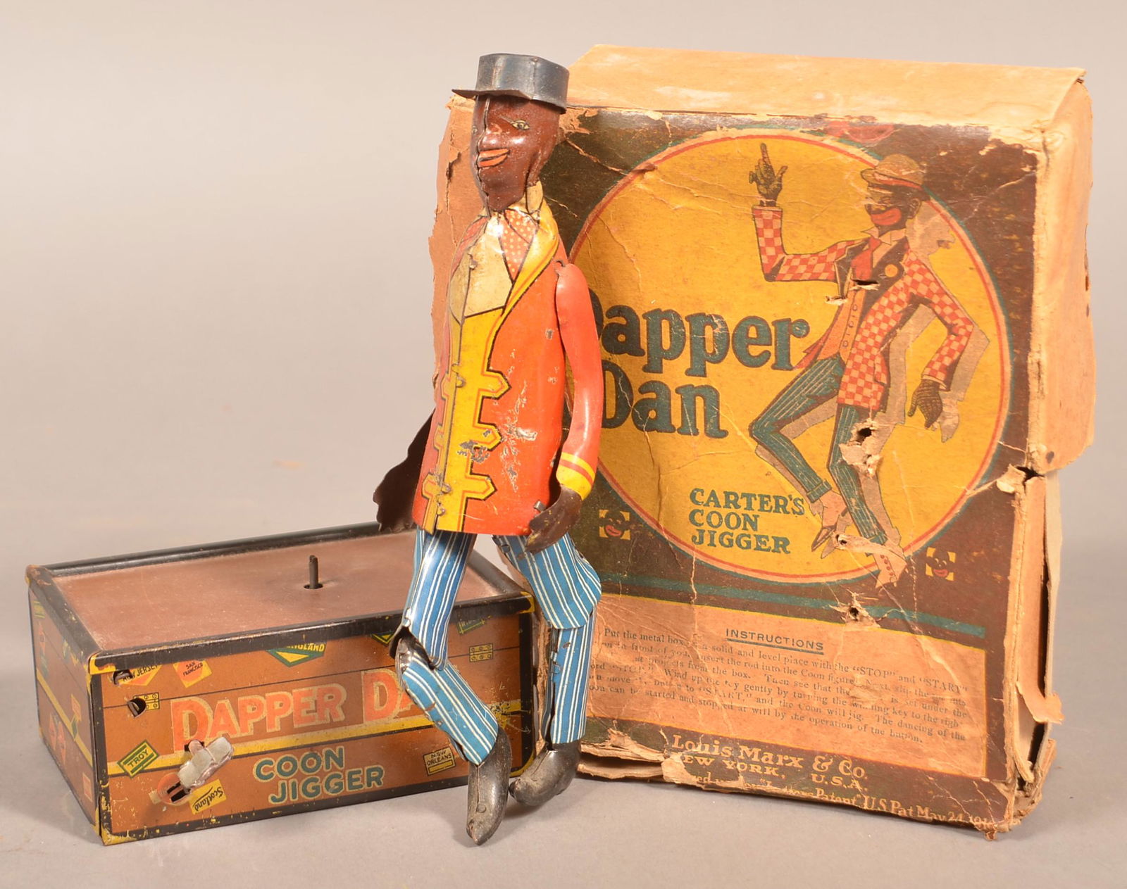 Marx Dapper Dan Dancing Tin Litho Wind-Up Toy. (1 of 2)