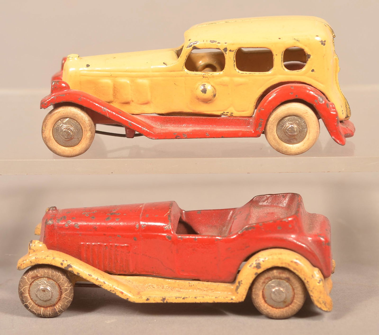Two Small Hubley Cast Iron Automobiles. (1 of 4)