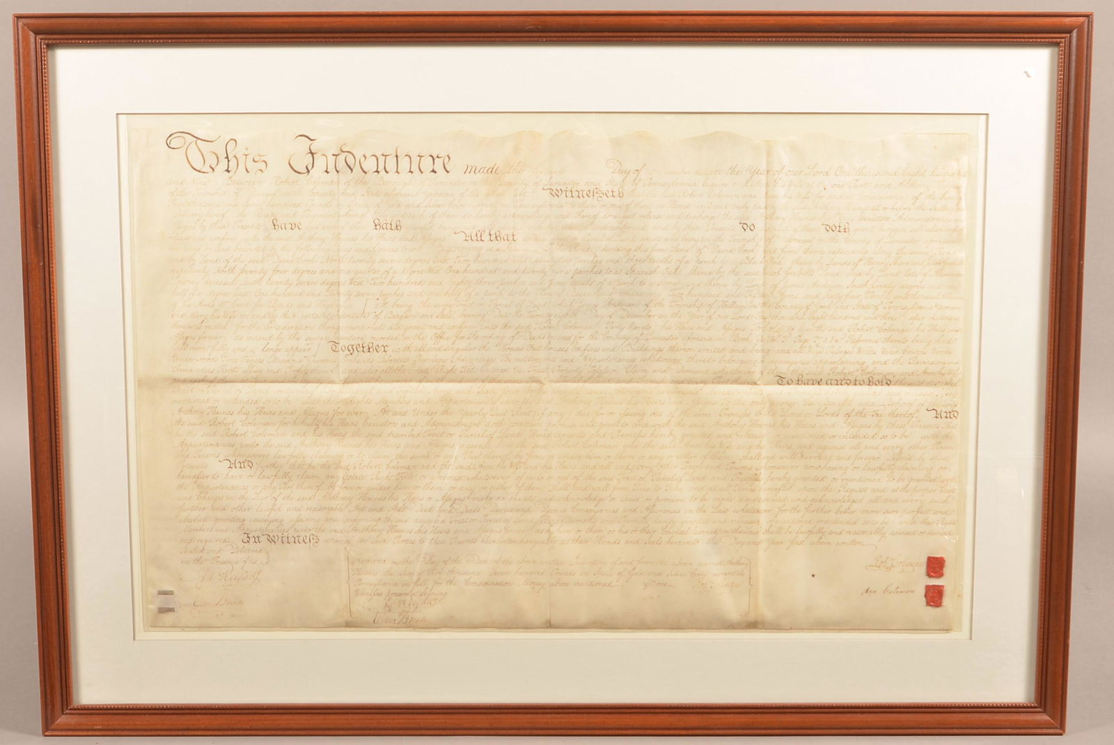 1809 Deed Ironmaster Robert Coleman & Wife (1 of 6)