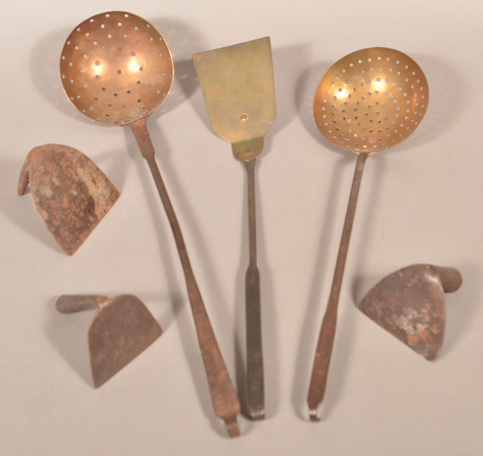 Lot of Antique Wrought Iron Utensils. (1 of 4)