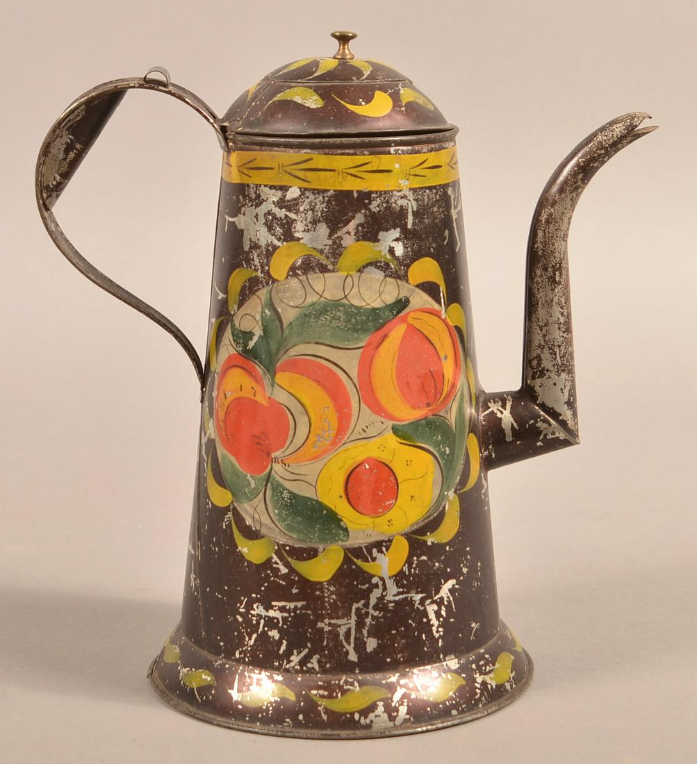 Pennsylvania 19th Century Toleware Coffee Pot. (1 of 5)