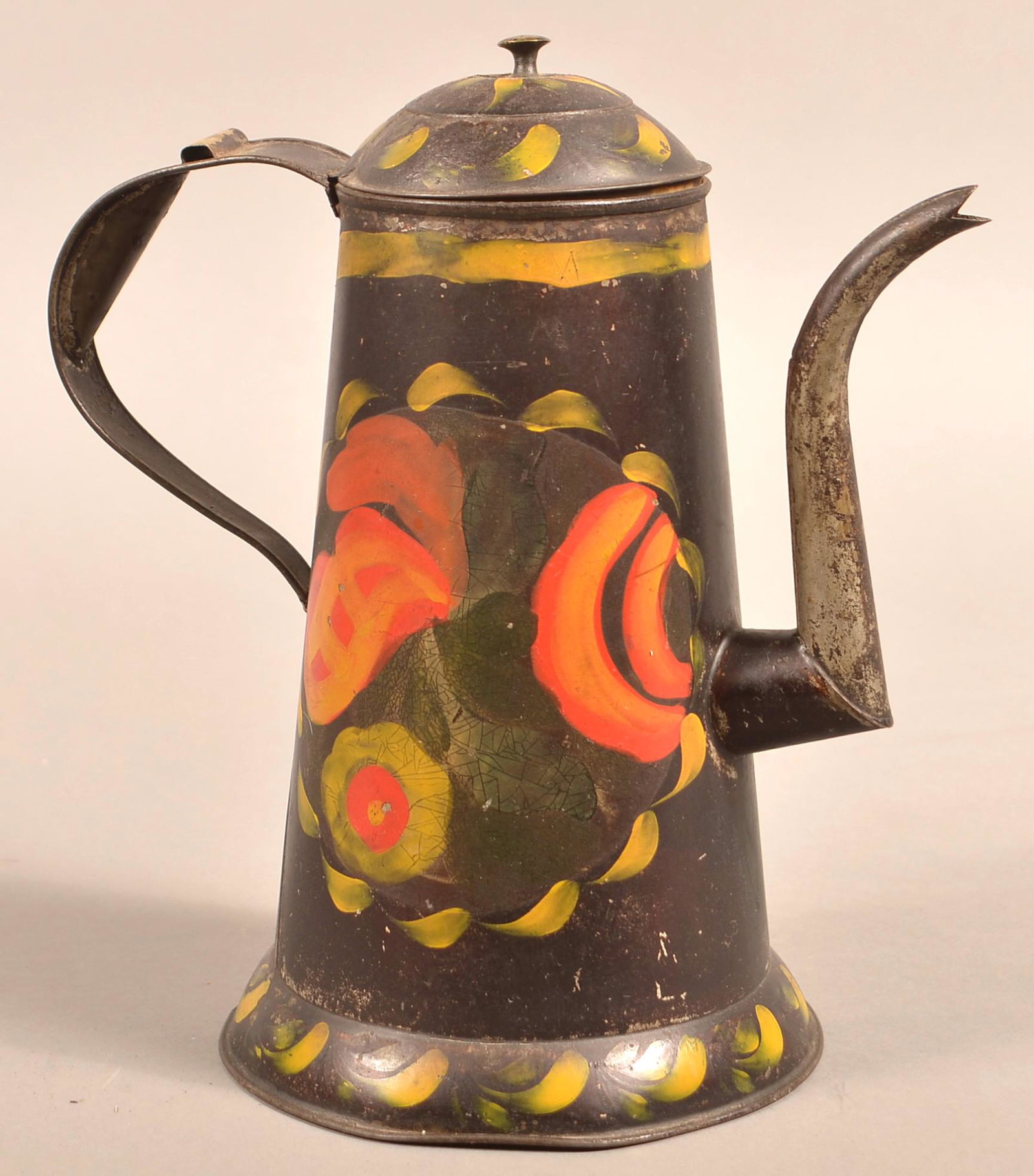 Pennsylvania 19th Century Toleware Coffee Pot. (1 of 5)
