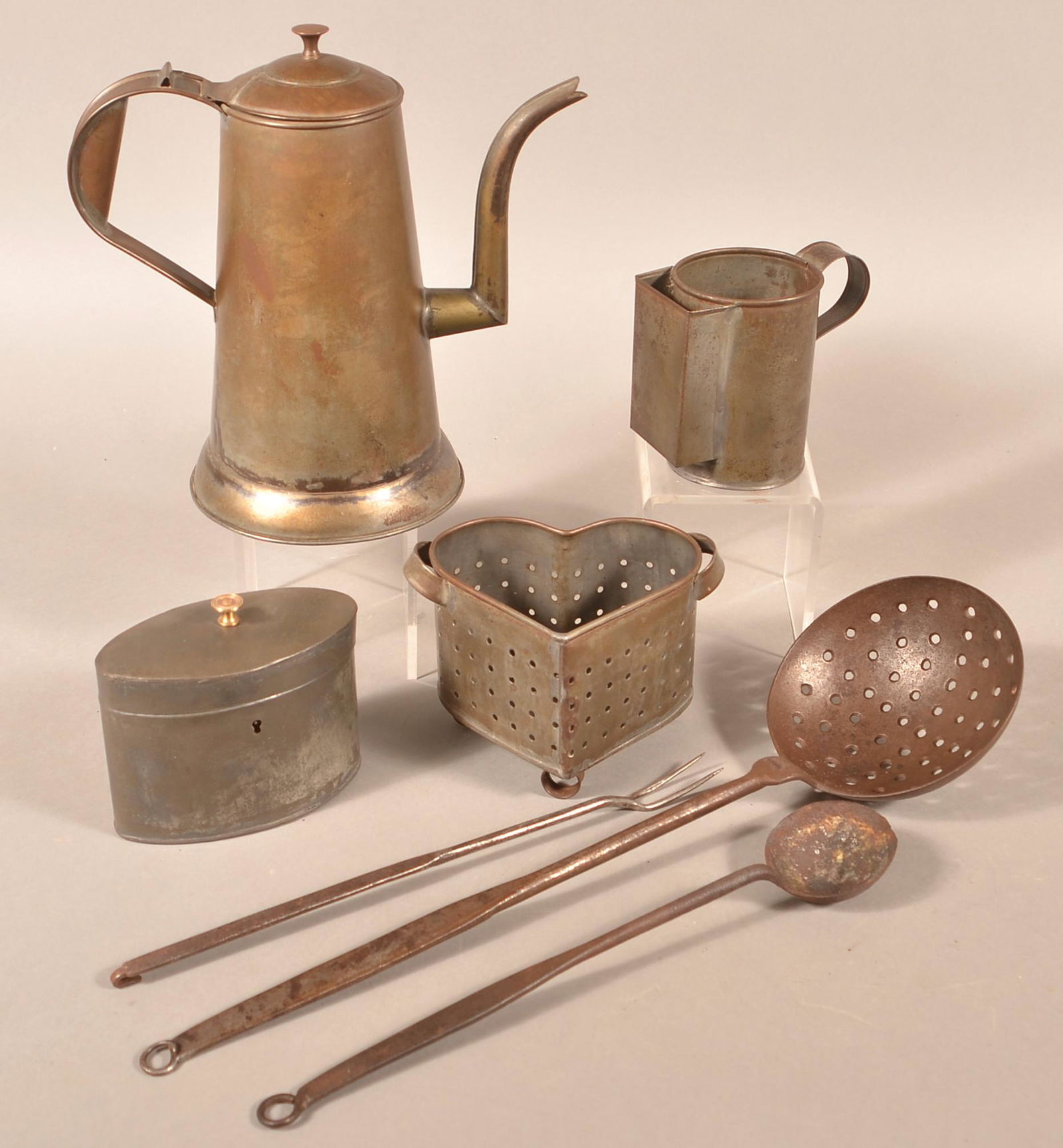 Seven Various Pieces of 19th Century Metalwares. (1 of 3)