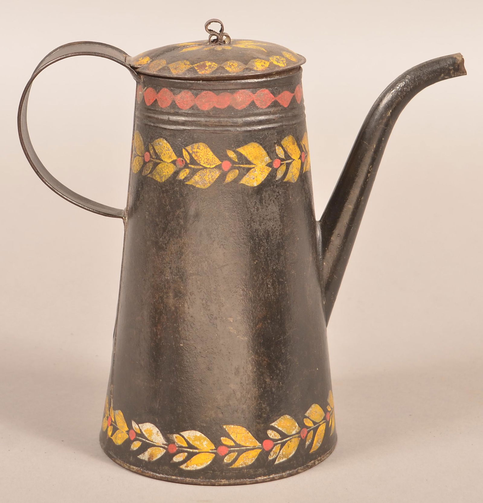 19th Century Toleware Coffee Pot. (1 of 3)