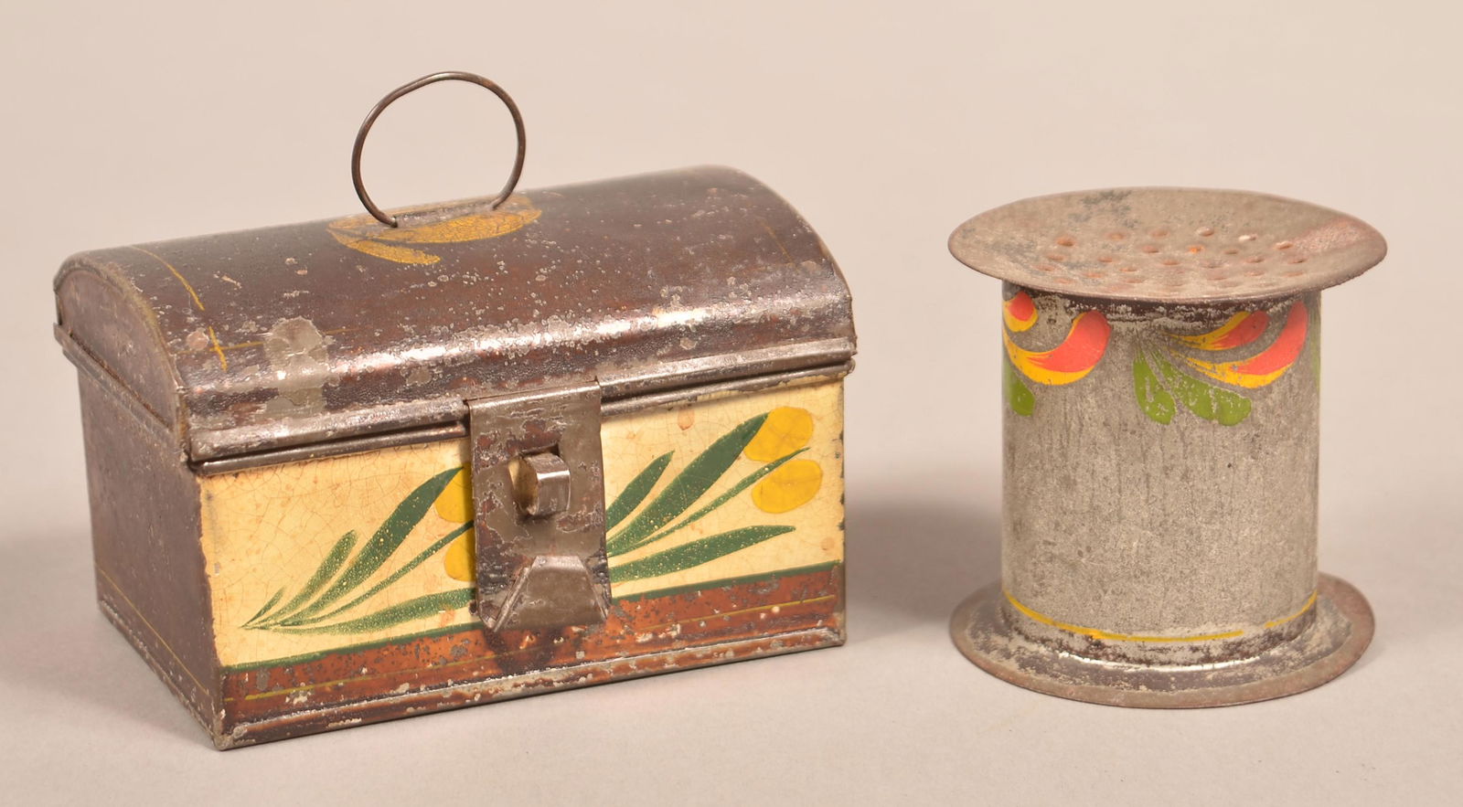 Two Pieces of 19th Century Toleware. (1 of 2)