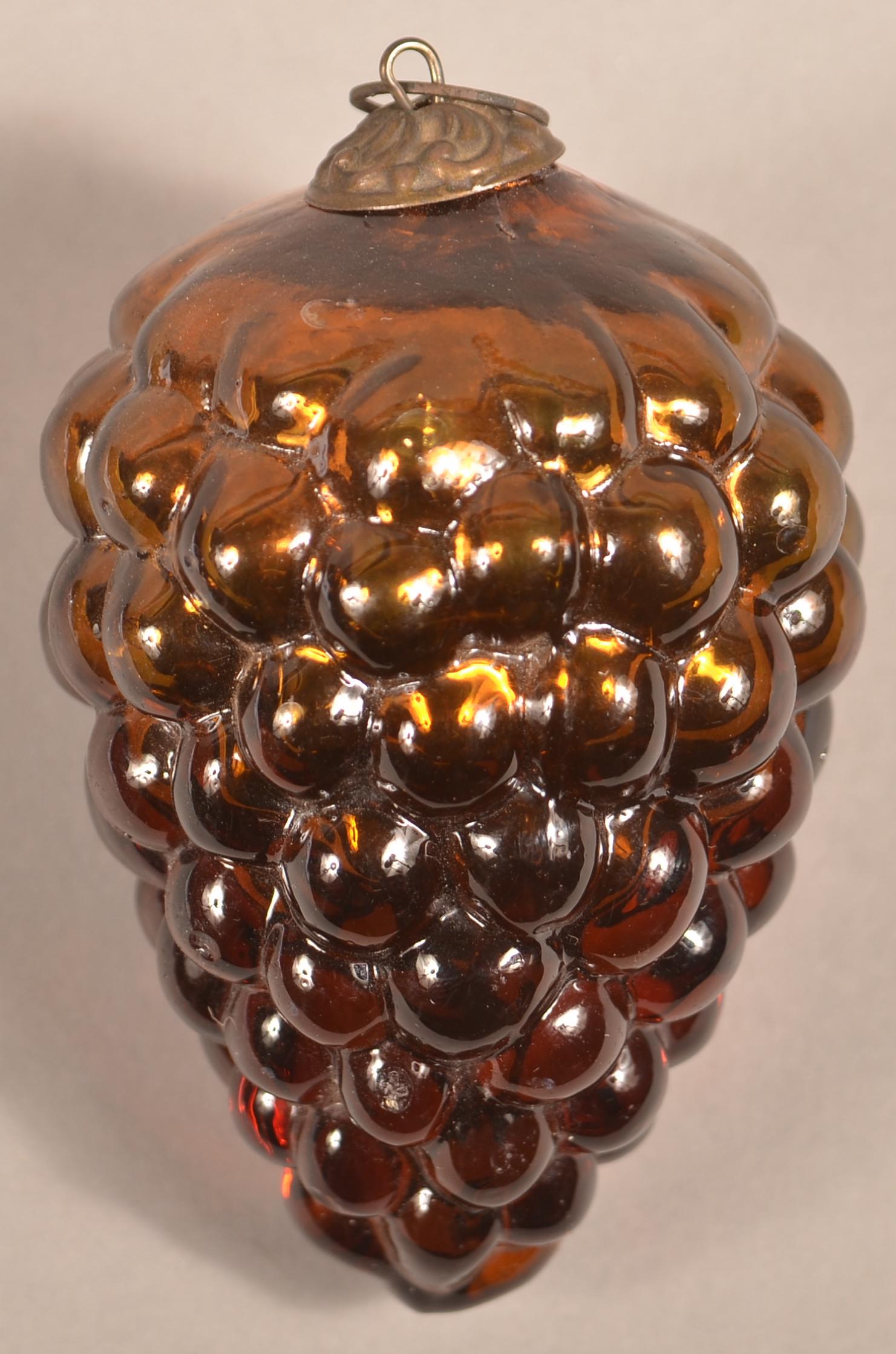 Antique German Copper Glass Cluster of Grapes Kugel. (1 of 3)