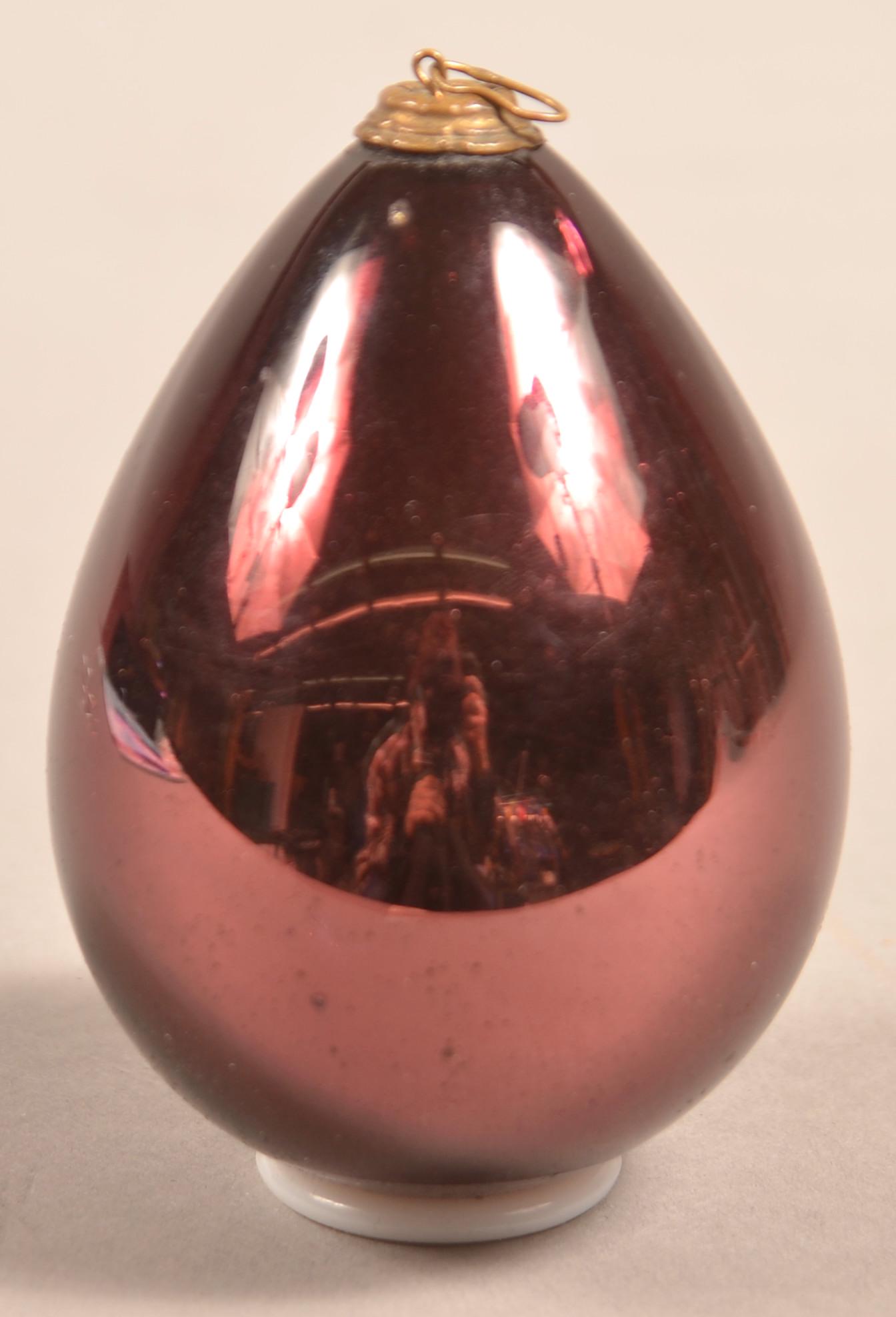 Antique German Rare Amethyst Glass Drop Form Kugel. (1 of 3)