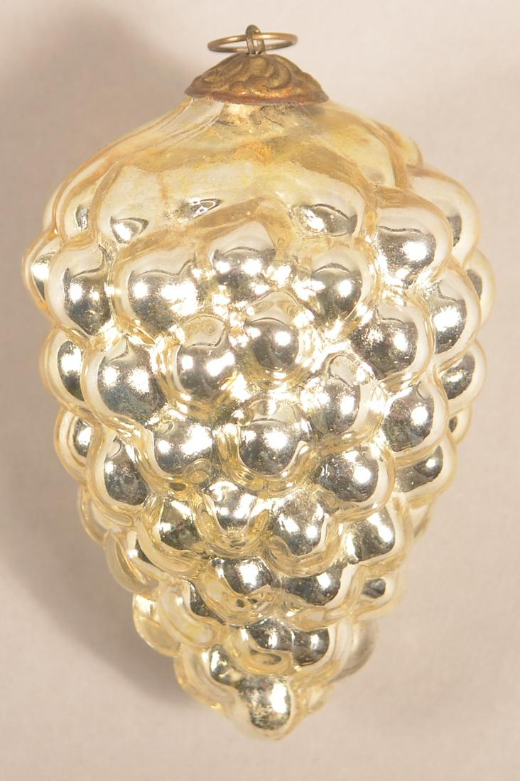 Antique German Silver Glass Cluster of Grapes Kugel. (1 of 3)