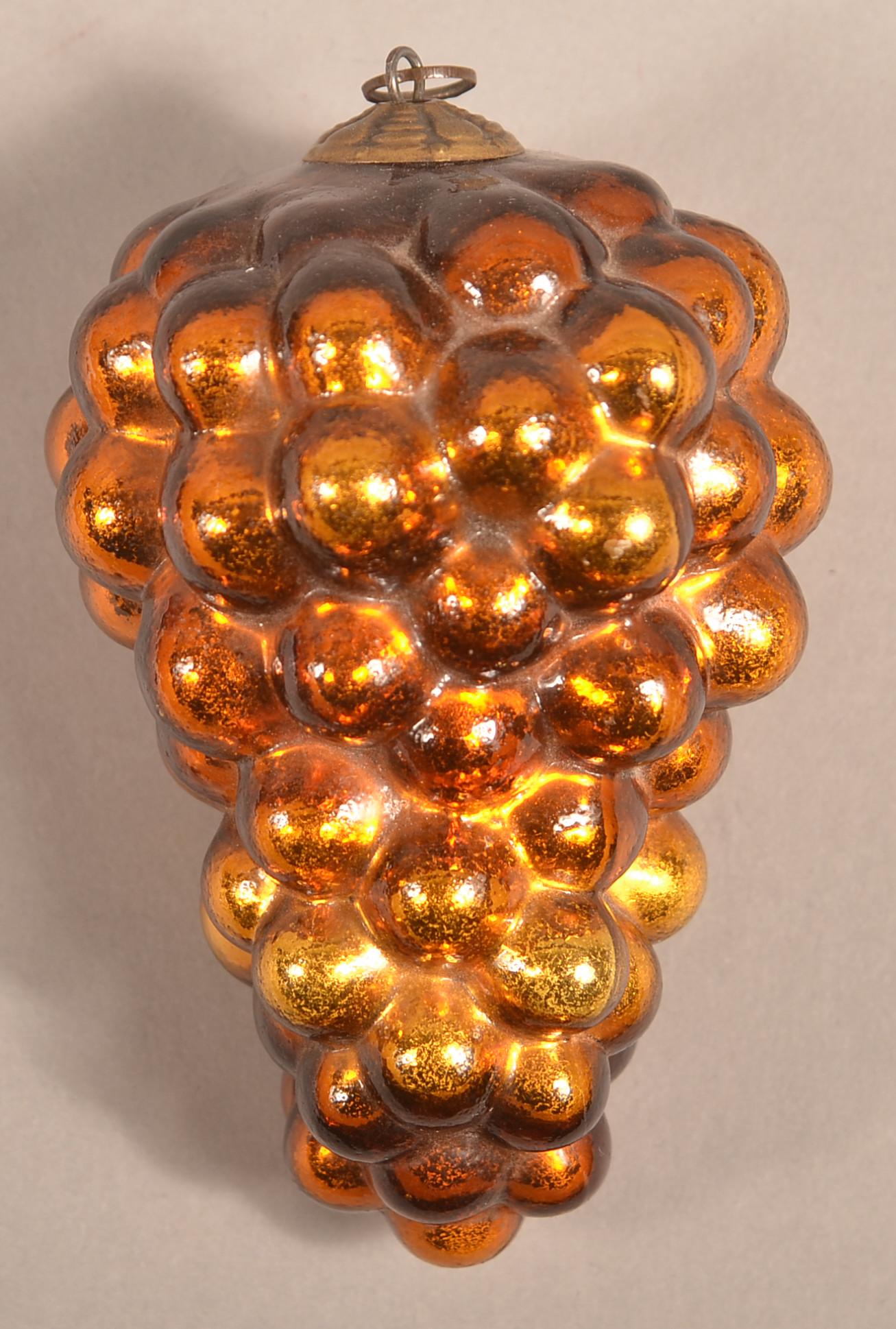 Antique German Copper Glass Cluster of Grapes Kugel. (1 of 3)