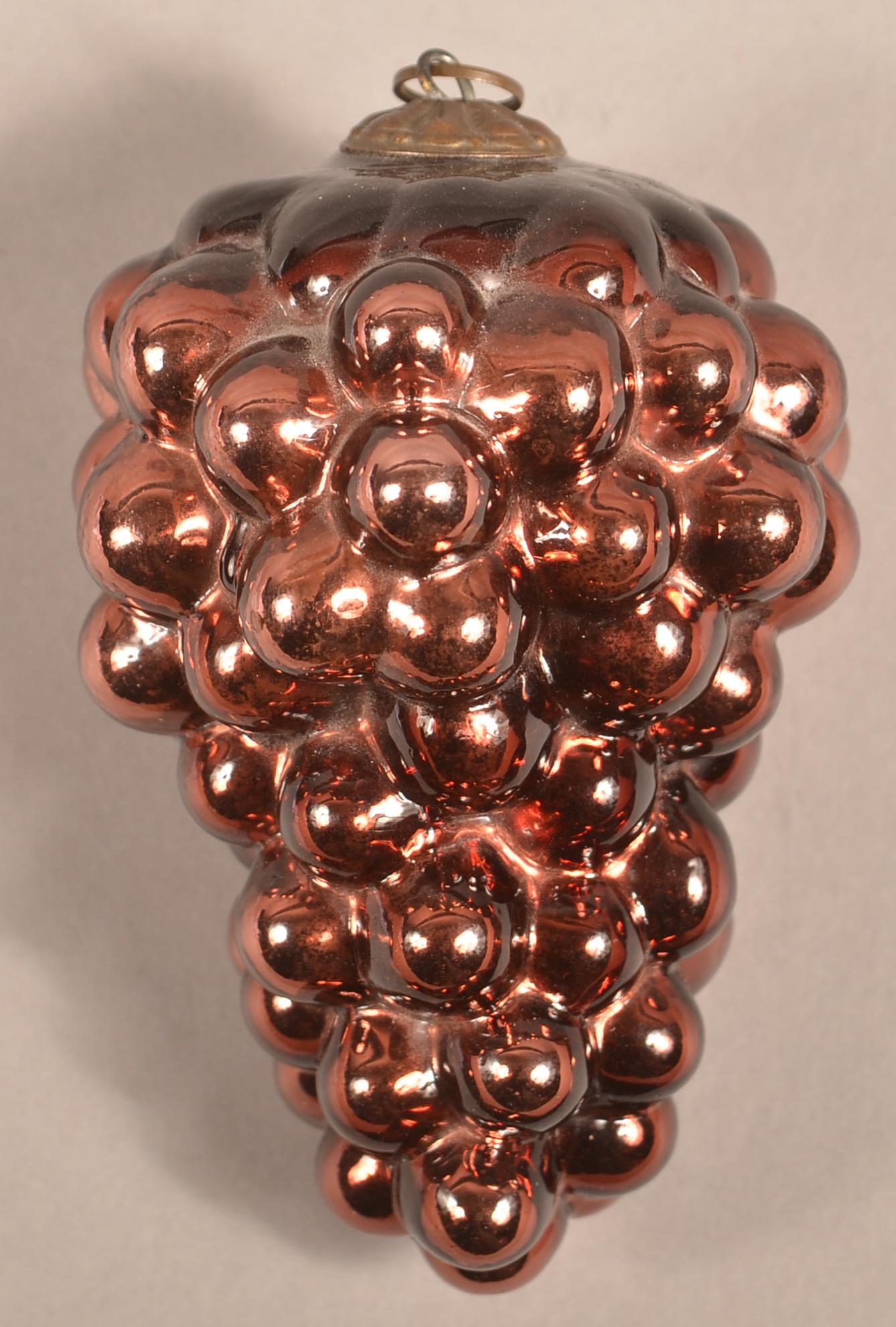 Antique German Copper Glass Cluster of Grapes Kugel. (1 of 3)