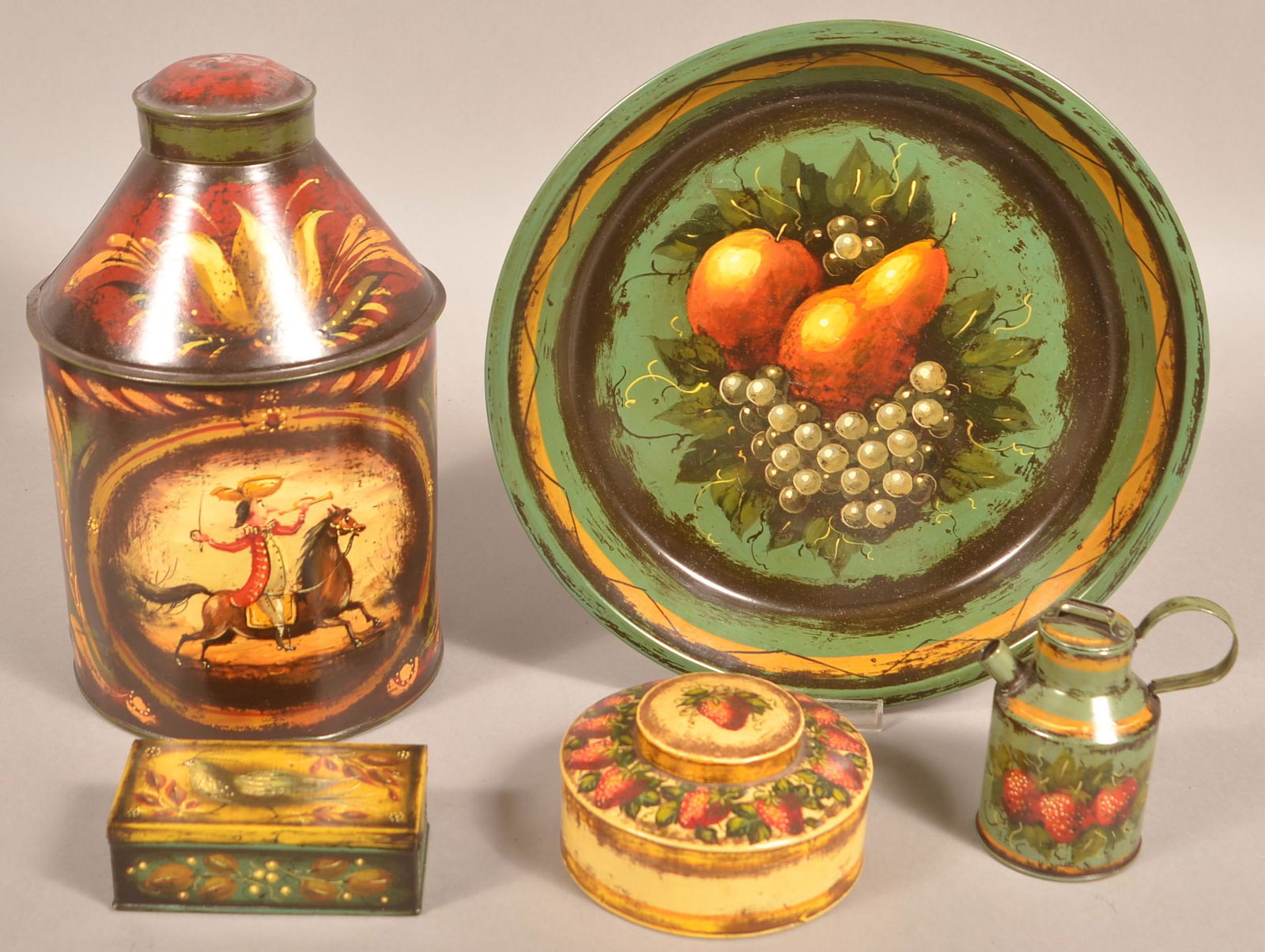 5 Pieces of Signed Peter Ompir Folk Art Painted (1 of 3)