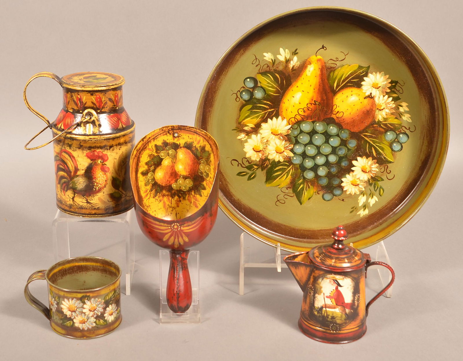 5 Pieces of Signed Peter Ompir Folk Art Painted (1 of 3)