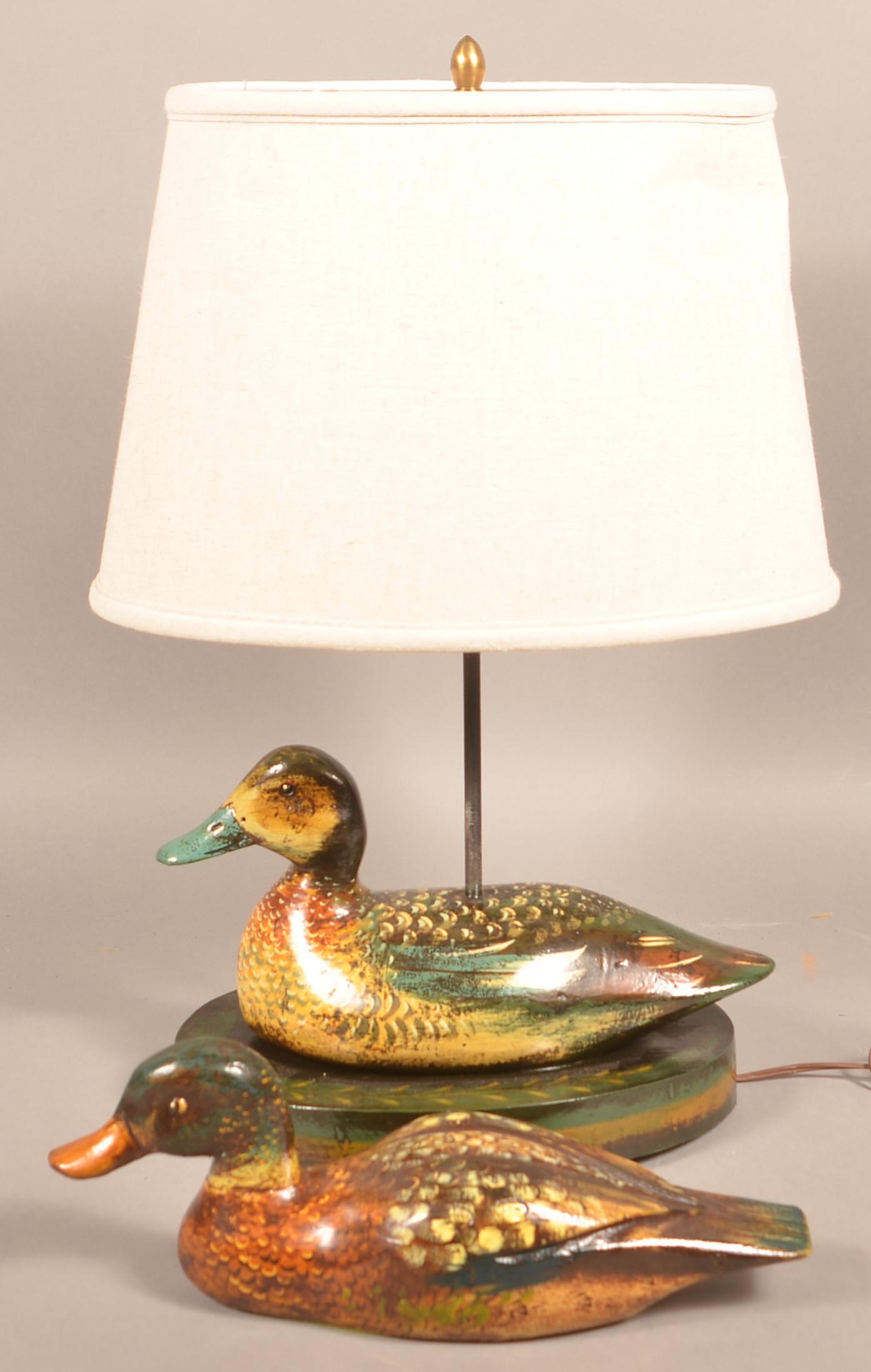 Two Signed Peter Ompir Folk Art Painted Decoys. (1 of 4)