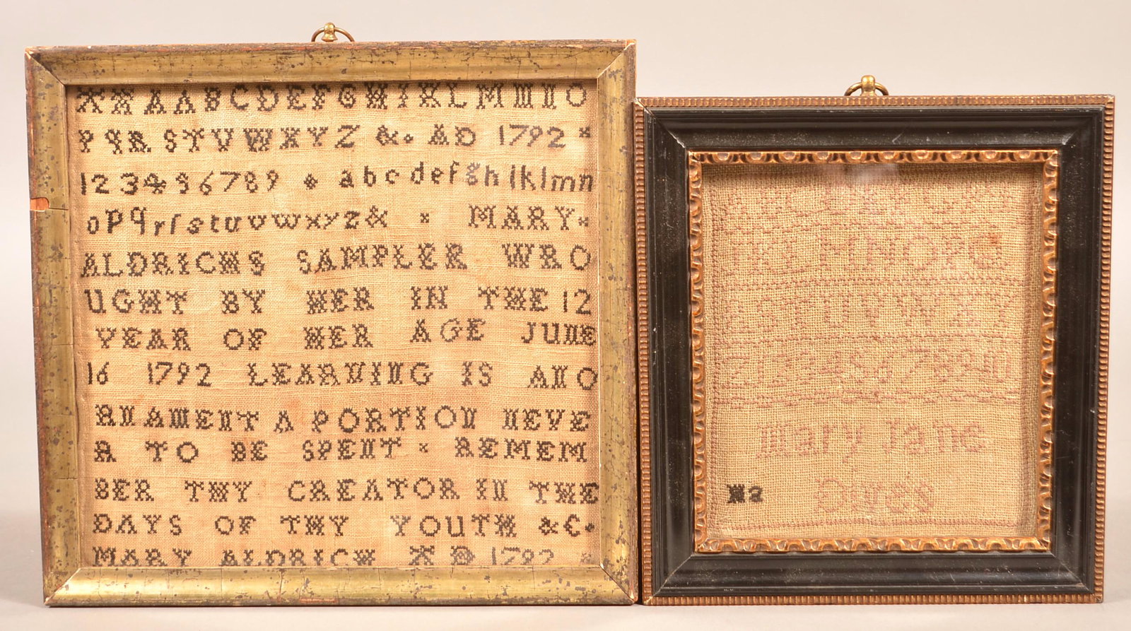 Two Small Late 18th/early 19th Century Samplers. (1 of 3)