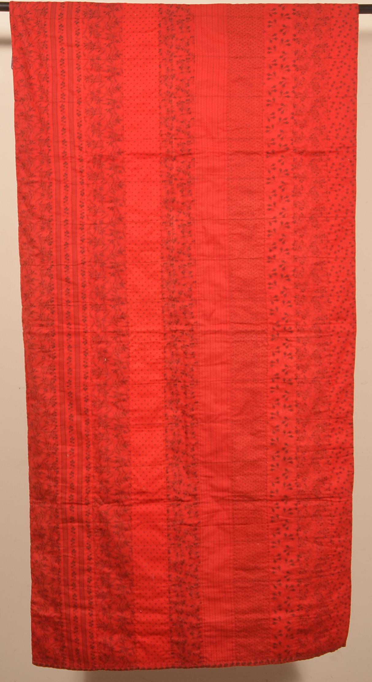 Antique Patchwork Printed Cotton Table Scarf. (1 of 3)