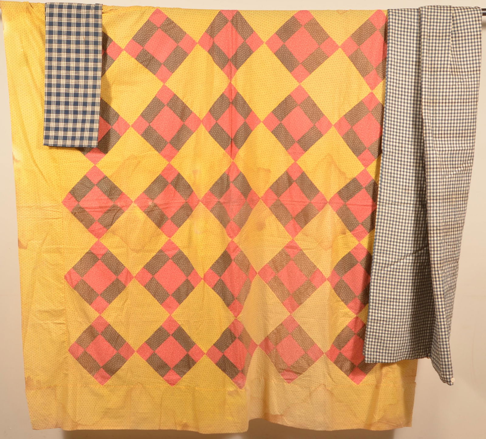 Three pieces of Antique Fabric. (1 of 3)