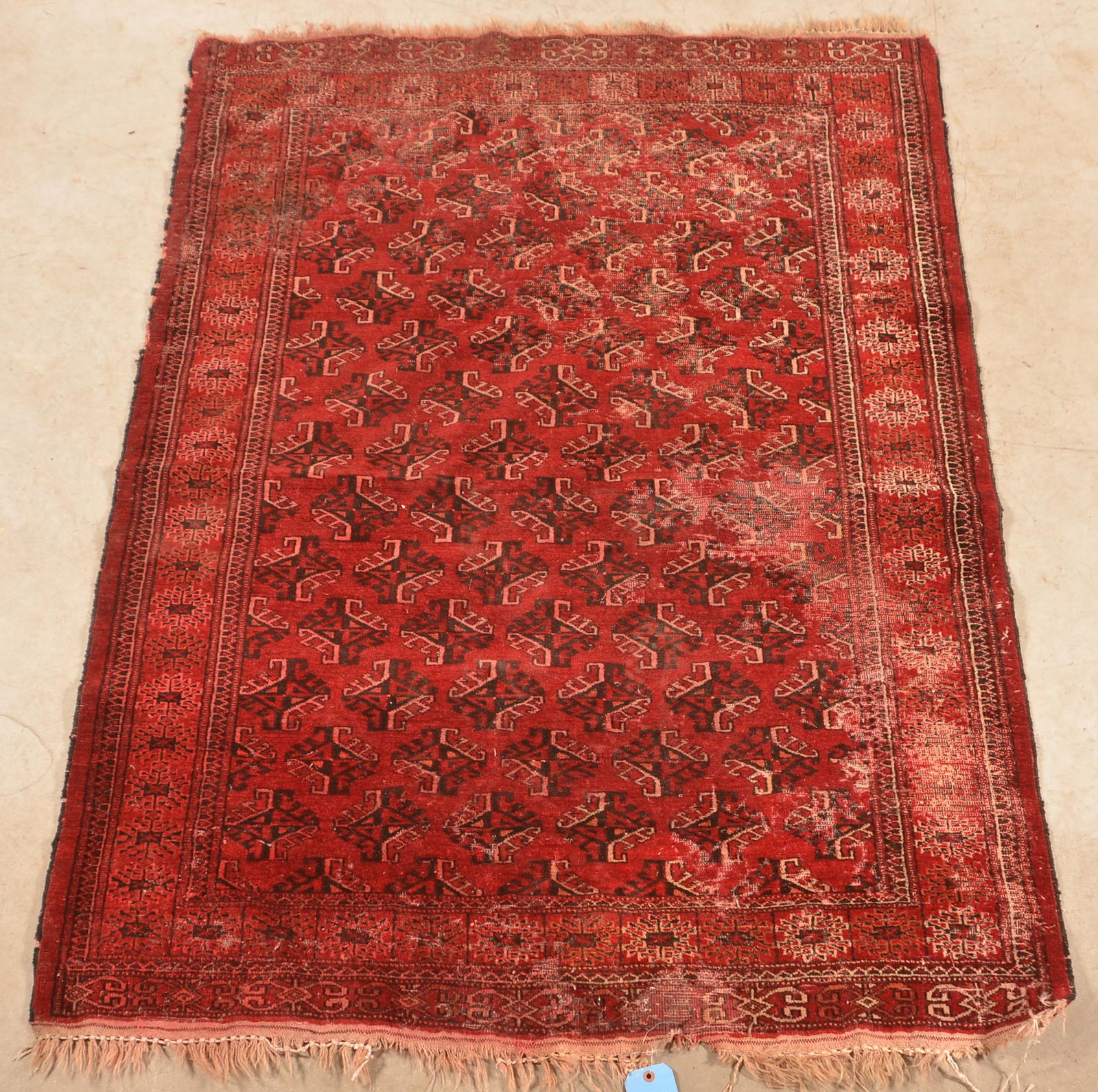 Antique/Vintage Geometric Pattern Oriental Area Rug. (1 of 4)