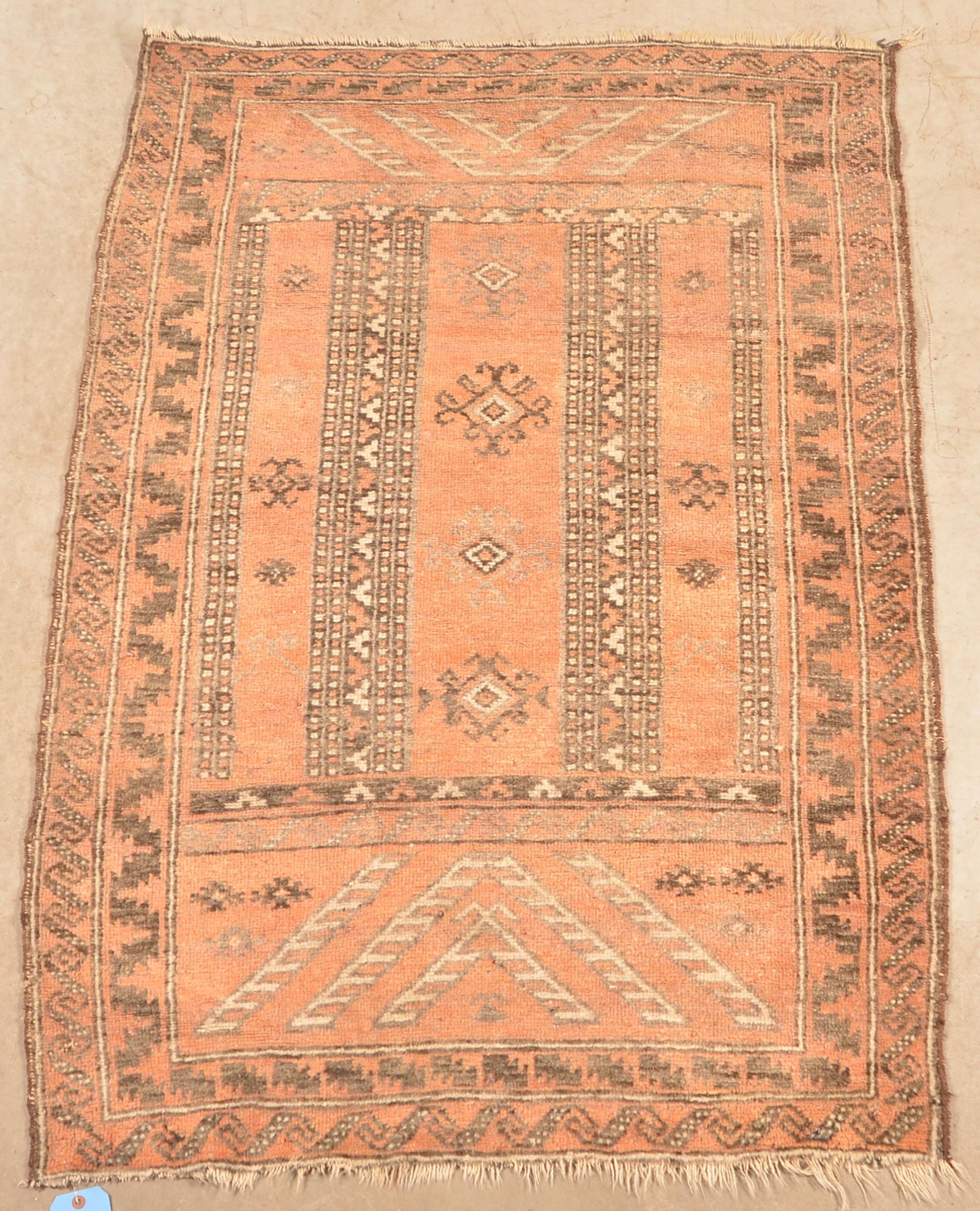 Antique/Vintage Geometric Pattern Oriental Area Rug. (1 of 4)