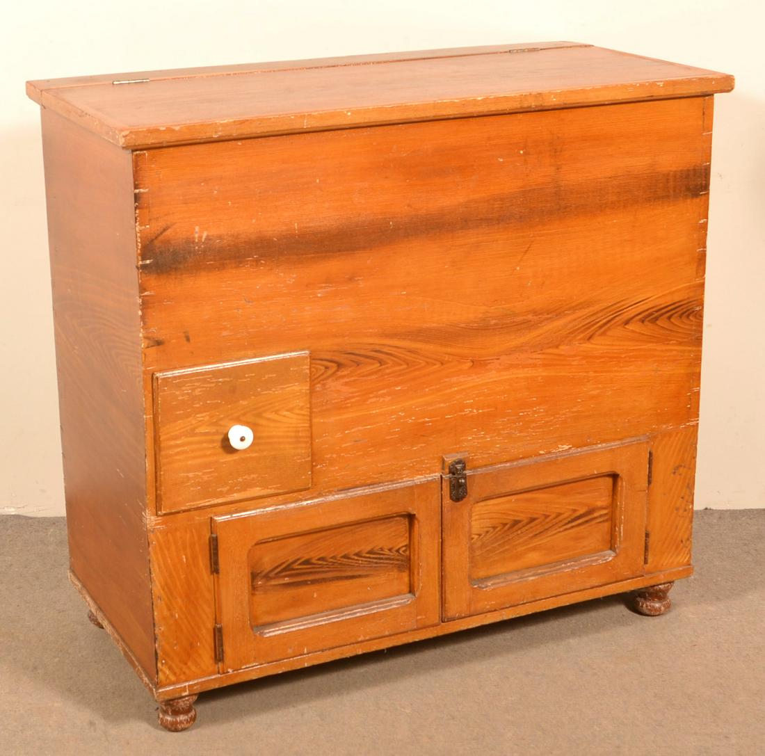 Antique PA Grain Paint Decorated Softwood Flour Chest. (1 of 3)