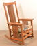 Modern Signed Stickley Oak Rocking Chair. - 2