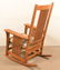 Modern Signed Stickley Oak Rocking Chair. - 3