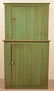 Primitive Tongue and Groove Step-Back Cupboard.