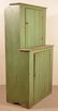 Primitive Tongue and Groove Step-Back Cupboard. - 2
