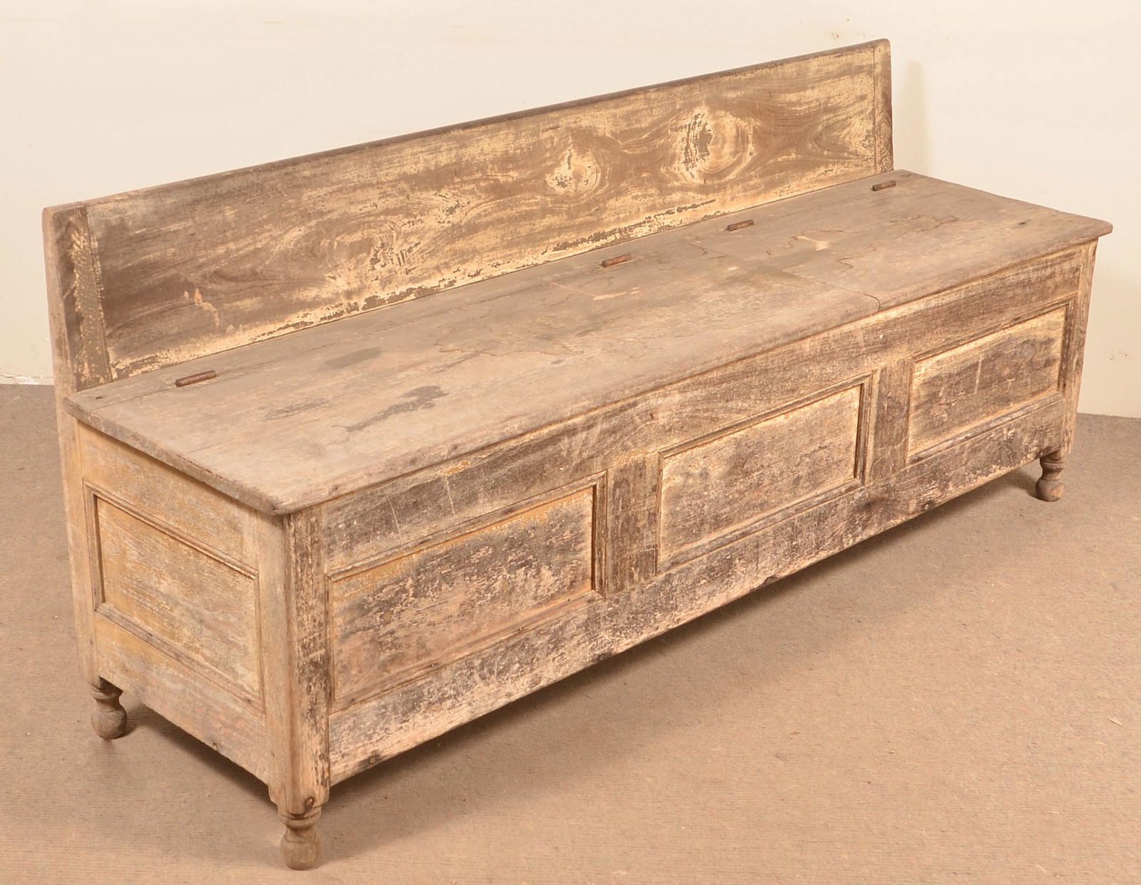 Pennsylvania Sheraton Softwood Kindling Bench. (1 of 4)