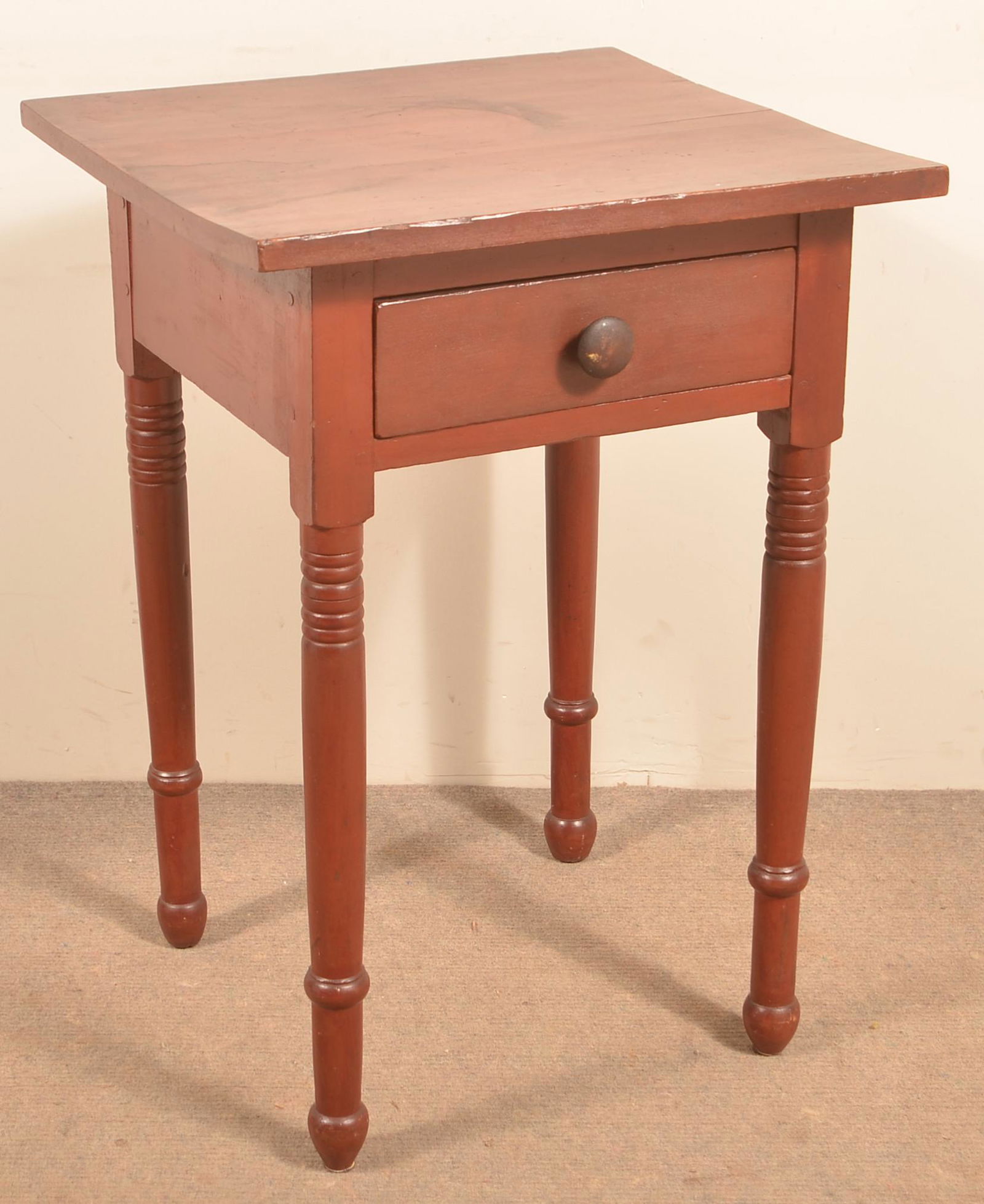 Pennsylvania Sheraton Cherry One Drawer Stand. (1 of 2)