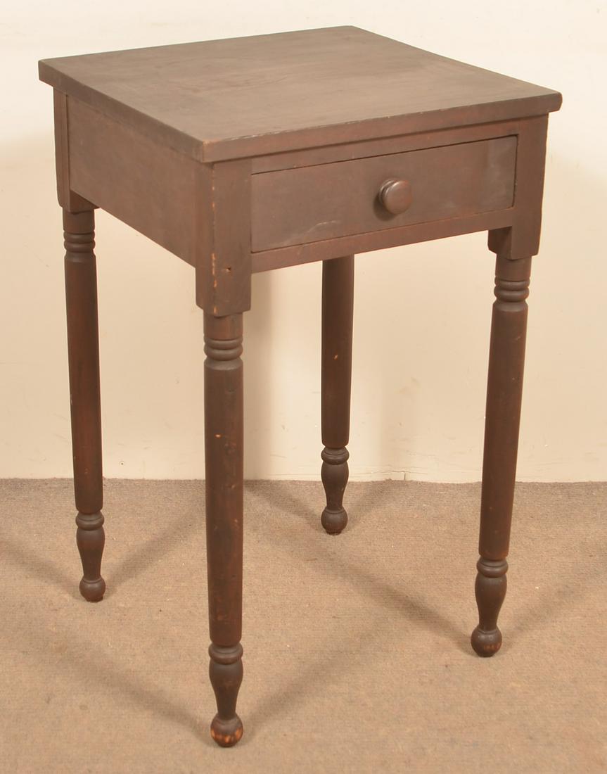 Pennsylvania Sheraton Cherry One Drawer Stand. (1 of 2)