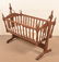 American Victorian Walnut Platform Rocking Cradle. - 2