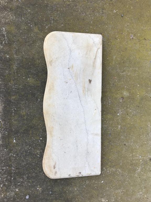 Shaped Marble Mantle/Shelf. : L-22-3/4” W-9-1/4”. Condition:Very good.