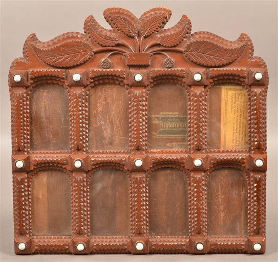 Antique Tramp Art Picture Frame