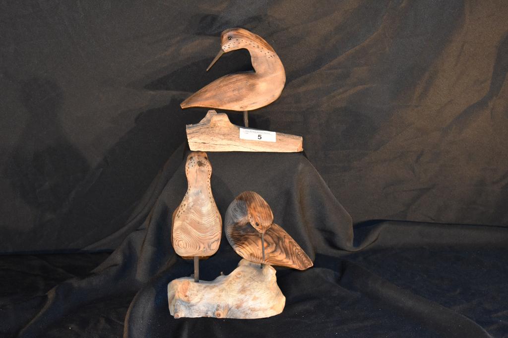 Set Of 3 Driftwood Shore Birds (1 of 6)