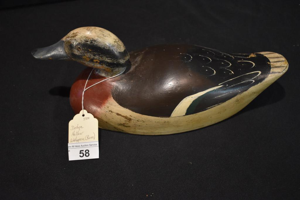 Dodge Vintage Carved Wooden Duck Decoy-Hollow (1 of 2)
