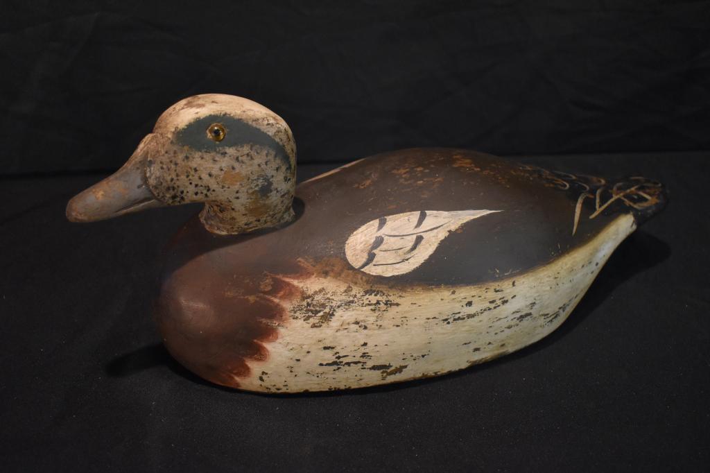 Pratt Vintage Carved Wooden Duck Decoy (1 of 2)