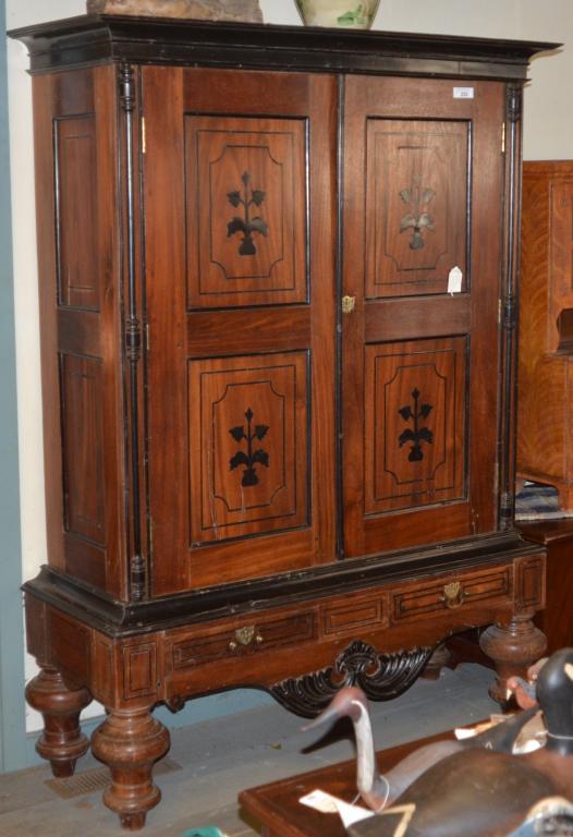 Antique Mahogany Dutch East Indies 2 Door Kas (1 of 6)