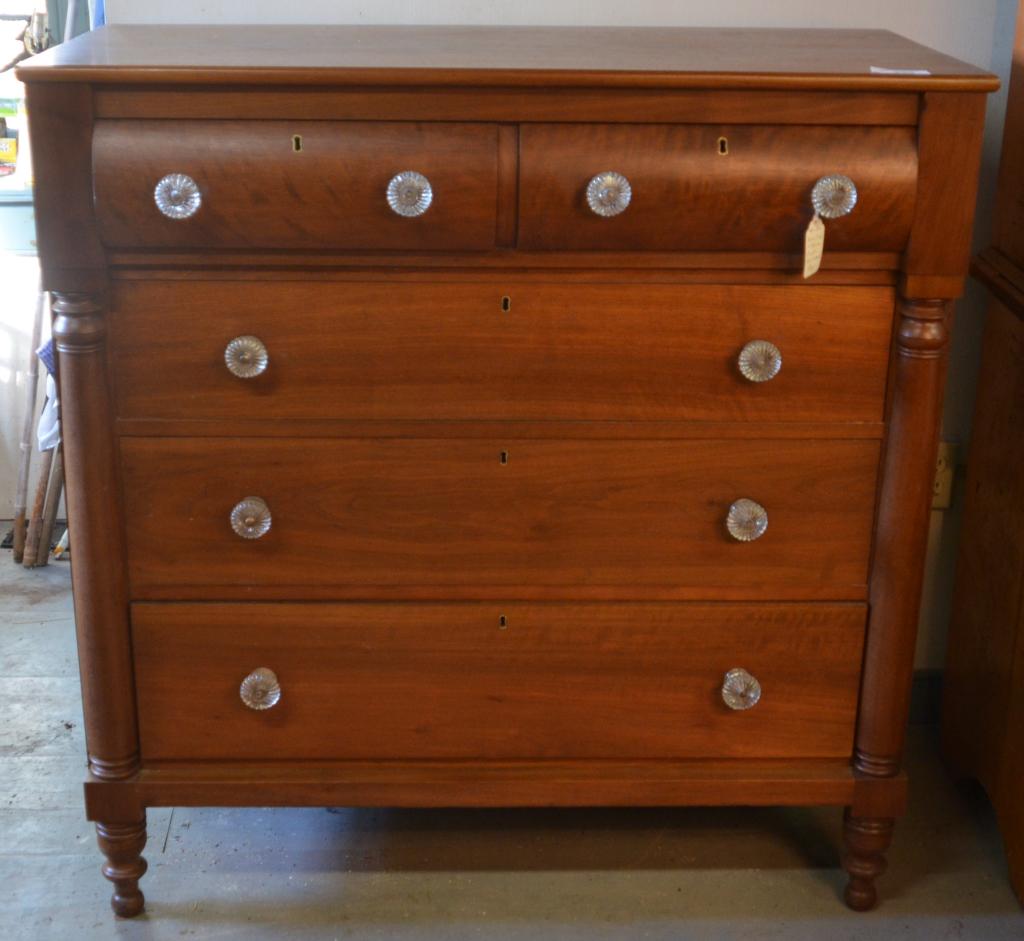 Walnut Empire Transitional Chest Of Drawers (1 of 3)